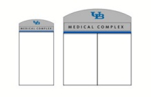 Example of building and elevator directories in the University Libraries.