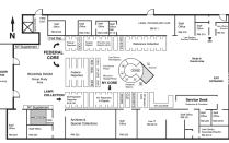 Charles B. Sears Law Library Floor Plans. 