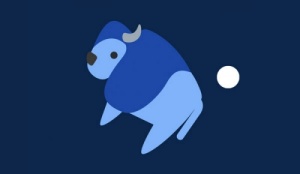 blue buffalo graphic. 