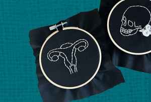 Anatomy embroidery examples.