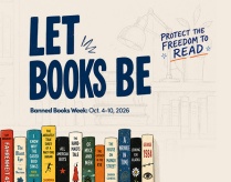 Let Books Be Banned Books Week Graphic. 