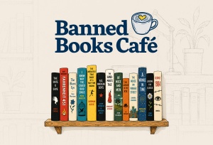 Banned Books Cafe Graphic.