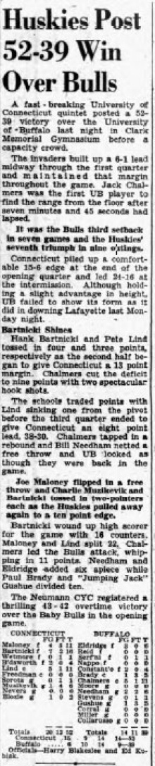 Huskies Post 52-39 Win Over Bulls.