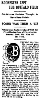 ROCHESTER LEFT THE BUFFALO FIELD.