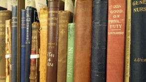 Photo of nursing books. 