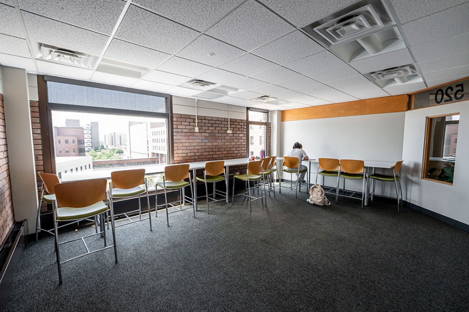 Lockwood fifth floor group study room. 