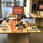 Banned Books display in Lockwood Memorial Library. 