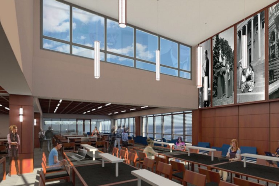 Mock design for Oscar A. Silverman Library. 
