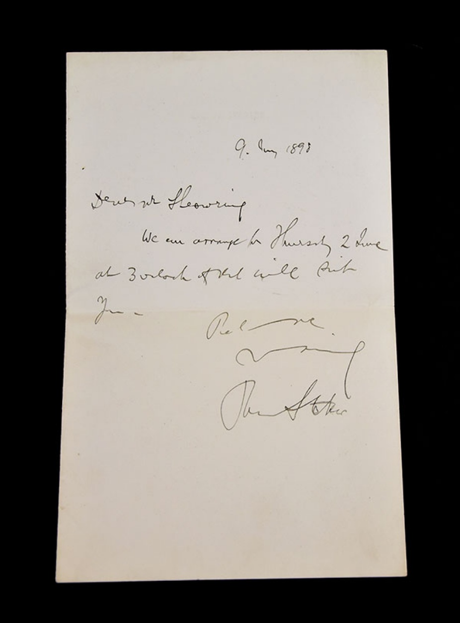 Handwritten letter. 