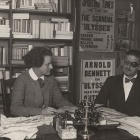 James Joyce and Sylvia Beach at Shakespeare and Company, ca. 1925. Photographer unknown. 