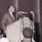 Photo of Martin Luther King Jr. speaking in Buffalo. 