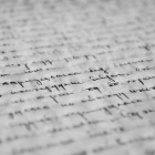 Picture of writing on a piece of paper. 