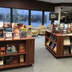 Photo of the Black History Month book displays in Lockwood Library. 