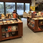 Photo of the Women's History Month book displays in Lockwood Library. 