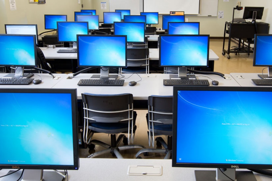 Picture of computer lab. 