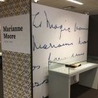 Photo of the Marianne Moore exhibit. 