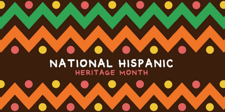 National Hispanic Heritage Month graphic header photo.