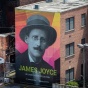 Photo of the James Joyce mural. 