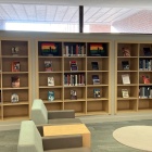 Photo of the Black History Month book display in Lockwood Library. 
