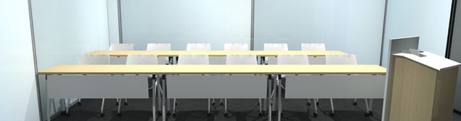Smaller studio with seating. 