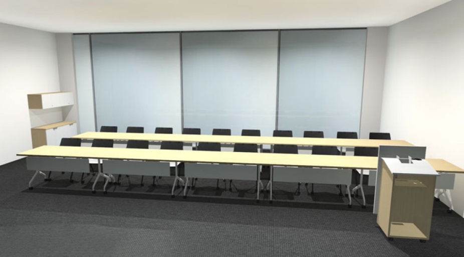 Studio with seating. 