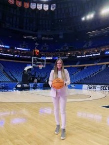 Katelyn during the 2022 NCAA Men’s Basketball Tournament First and Second Round. 
