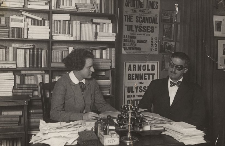 James Joyce and Sylvia Beach.