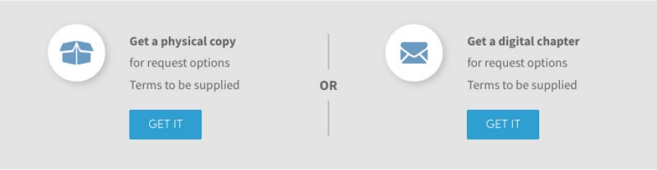 Screenshot of Delivery+ physical copy button and digital chapter button. 