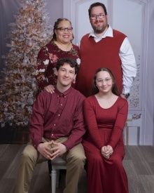 A recent holiday family photo of Howitt and family. 
