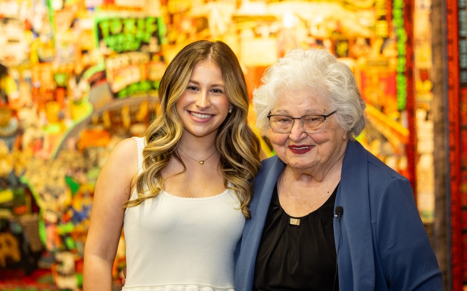 Jordan Kenny (left) pictured with her grandmother, Luella Kenny (right). 