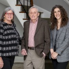 Mary Roberts, John Edens and Hope Dunbar stand inside the historic 800 West Ferry building. 