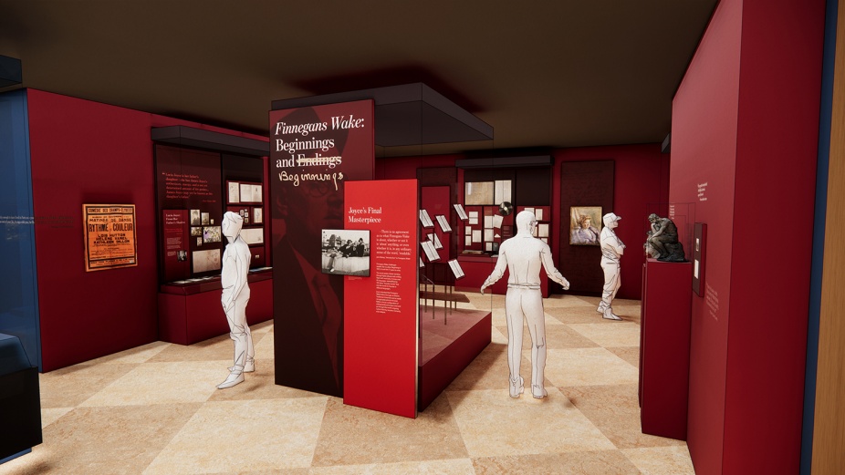 Rendering of Gallery 4 for the James Joyce Museum.
