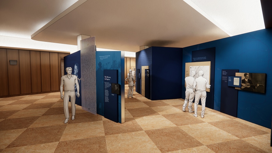 Rendering of Gallery 1 for the James Joyce Museum.