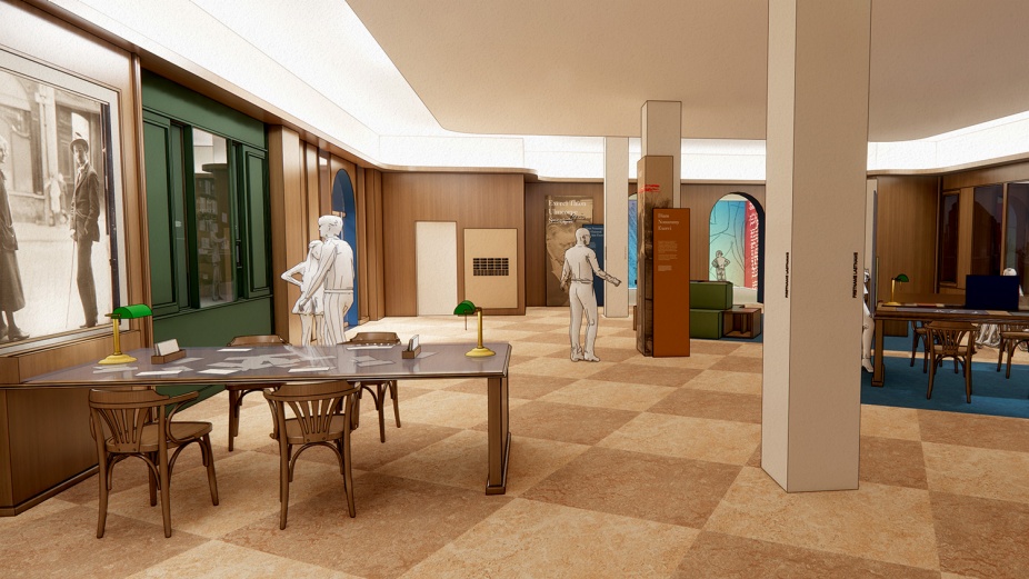 Rendering of Gallery 5 for the James Joyce Museum.