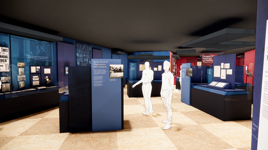 Rendering of Gallery 3 for the James Joyce Museum.