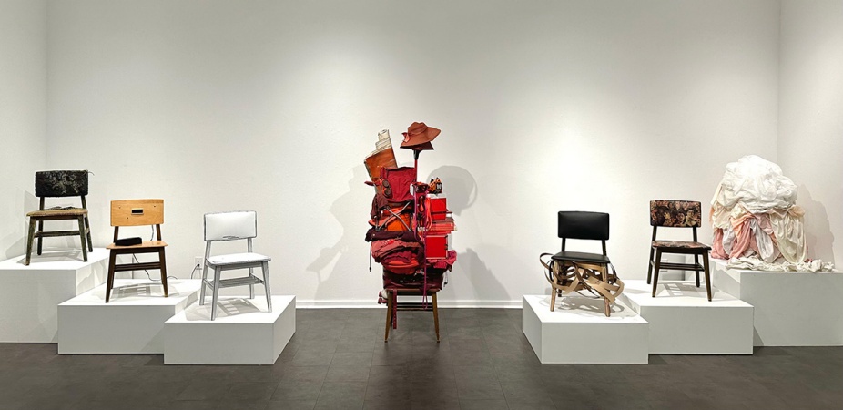 Pieces from the One and Many Chairs exhibition. 
