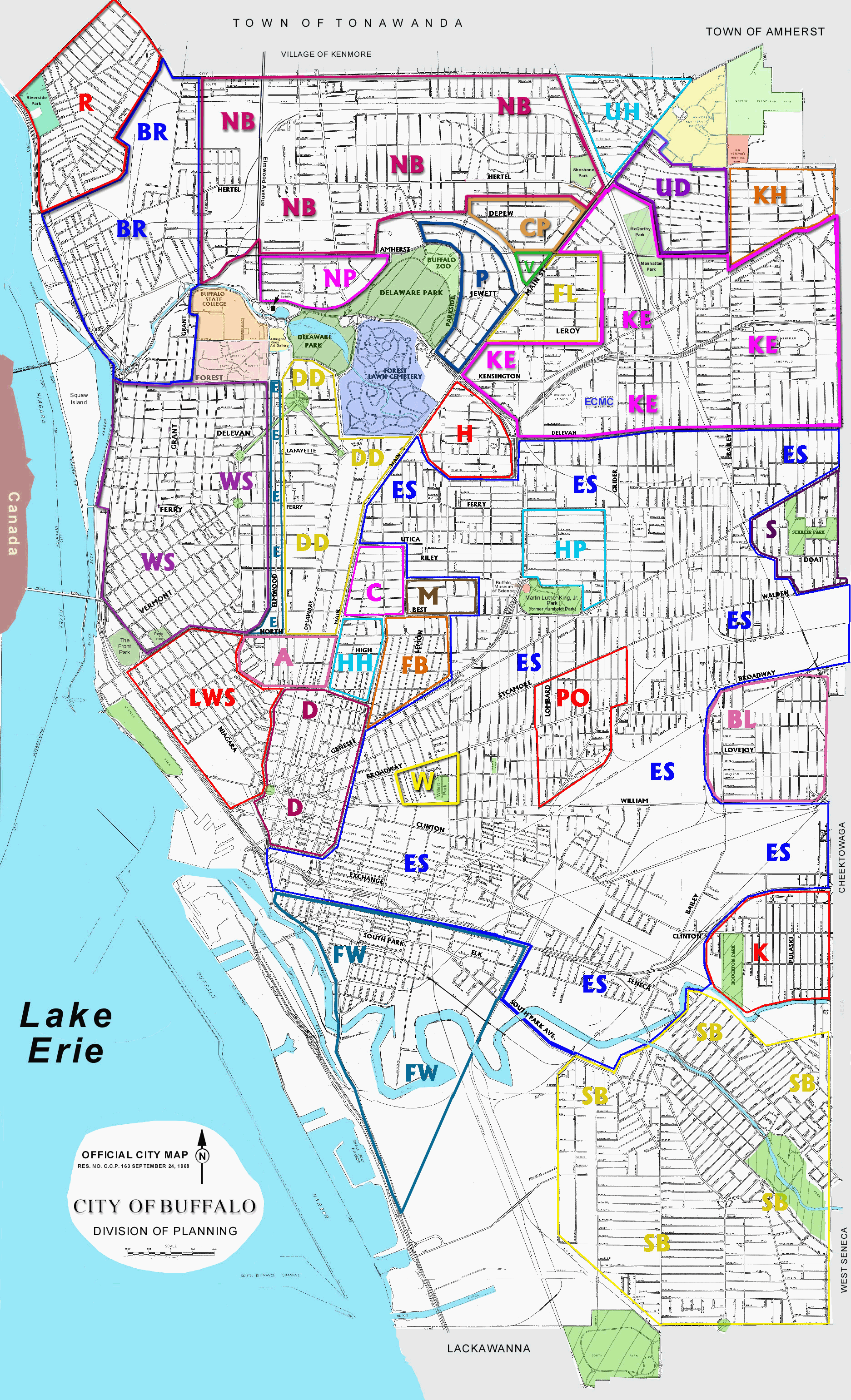 Map Of Buffalo New York And Surrounding Areas Buffalo Neighborhoods   Map Collection   University at Buffalo 