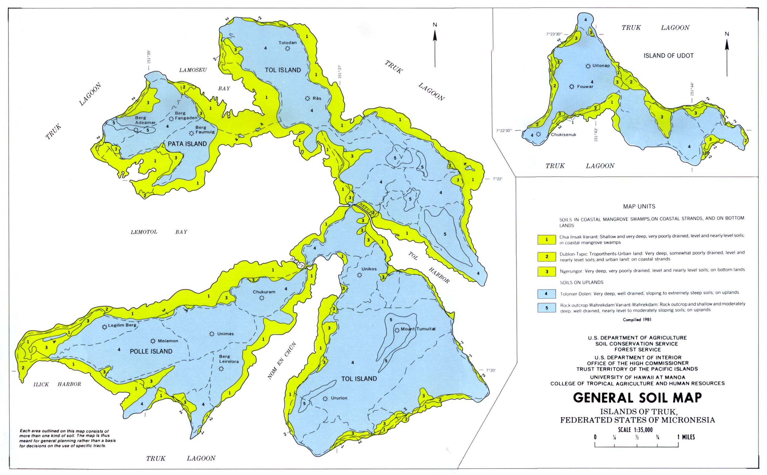 thumbnail of General Soil Map, Islands of Truk