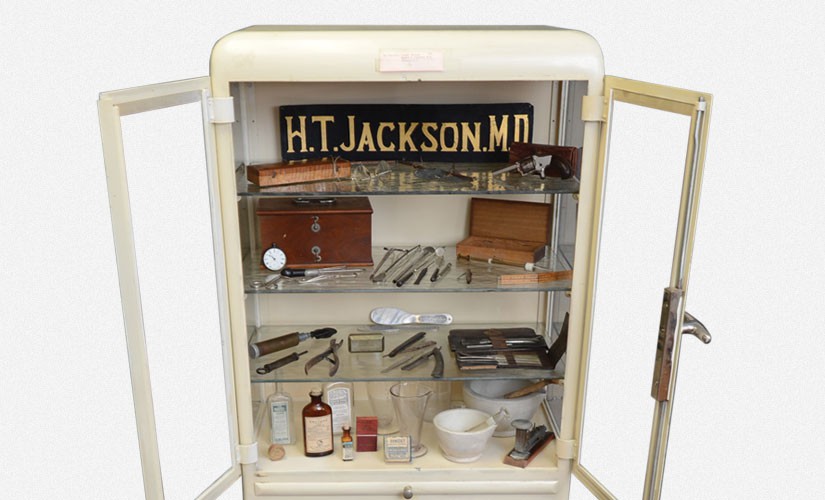 Homer T. Jackson's medical cabinet.