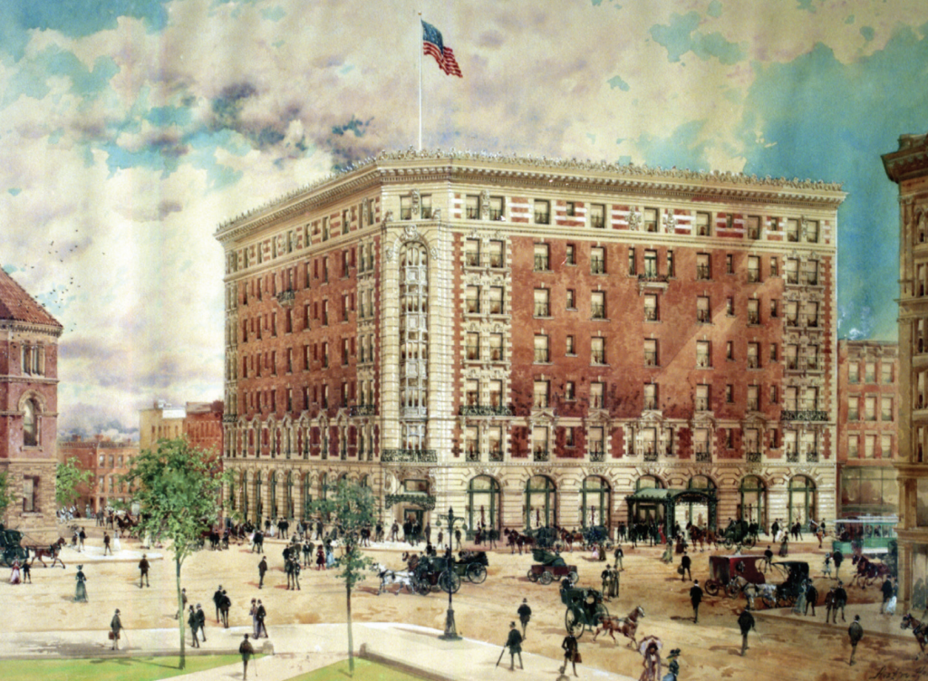 A rendering of the Hotel Lafayette
