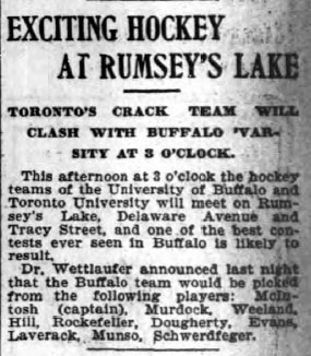 Exciting Hockey at Rumsey's Lake