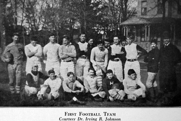 First football team Courtesy Dr. Irving R. Johnson